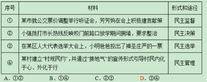 2023年天津中考政治模拟试题及答案